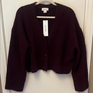 Calvin Klein Women's Deep Purple Cardigan